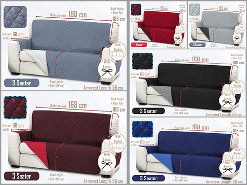 Sofa gesteppte - 1/2/3,